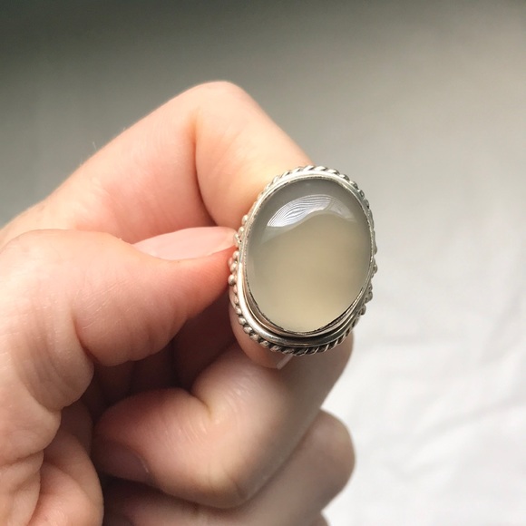 Vintage 925 sterling silver smoky quartz ring - Picture 7 of 8